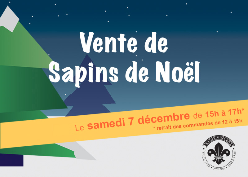 Vente de sapins de Noël 2024